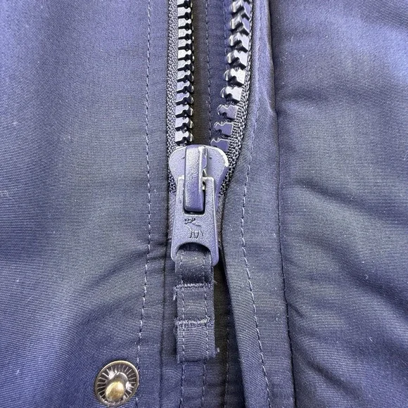 Abercrombie Kids Navy Parka Jacket Size 13/14 XL Sherpa Lined Fur Hood Coat - Picture 8 of 16